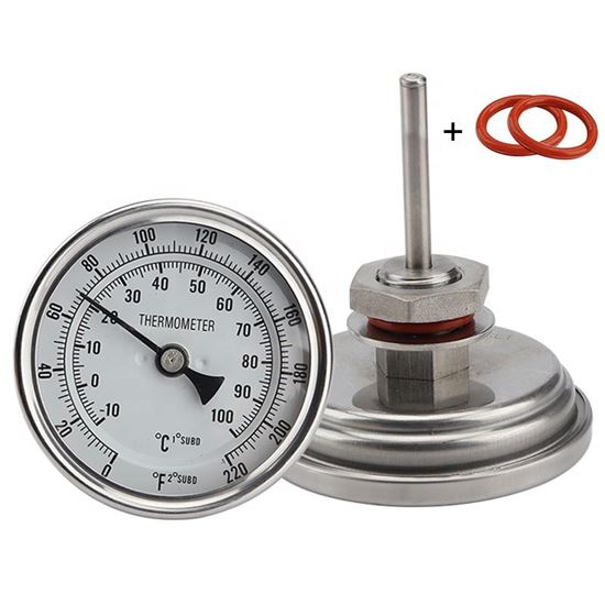 Bild von Weldless Bi-metal Thermometer 0-220 F, -10 °C bis + 100°C 