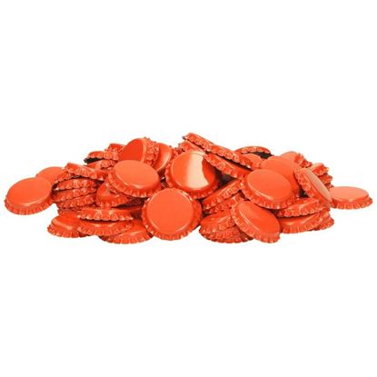 Bild von Kronkorken 26 mm Diam. orange 100 Stück