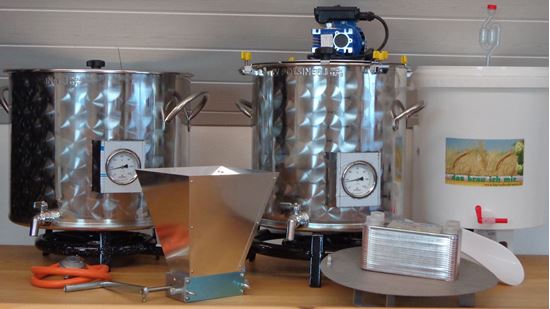 Bild von Bierbrauanlage 100 Liter Gas mit Rührwerk